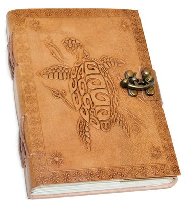 (image for) 5" x 7" Turtle Embossed leather w/ latch