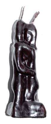 (image for) 5 1/2" Lovers black candle - Click Image to Close