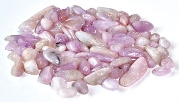 (image for) 1 lb Kunzite tumbled chips 7-9mm