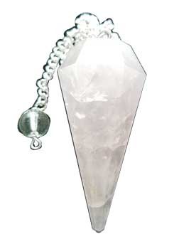 (image for) 6-sided Rose Quartz pendulum - Click Image to Close