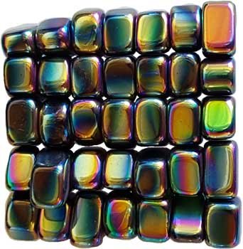 (image for) 1 lb Magnetic Hematite Rainbow tumbled stones - Click Image to Close