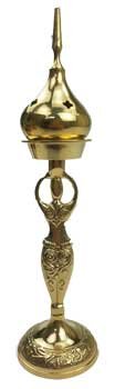 (image for) 9" Goddess brass incense burner - Click Image to Close