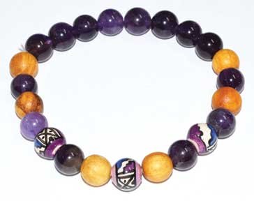 (image for) 8mm Palo Santo Amethyst bracelet