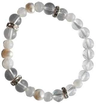 (image for) 8mm Quartz/ Rainbow Moonstone Pearl