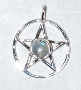 (image for) 11/16" Pentagram Moonstone sterling