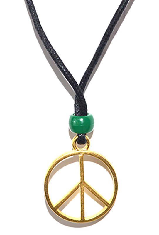 1' peace sign, gold amulet (image for) 1' peace sign, gold amulet