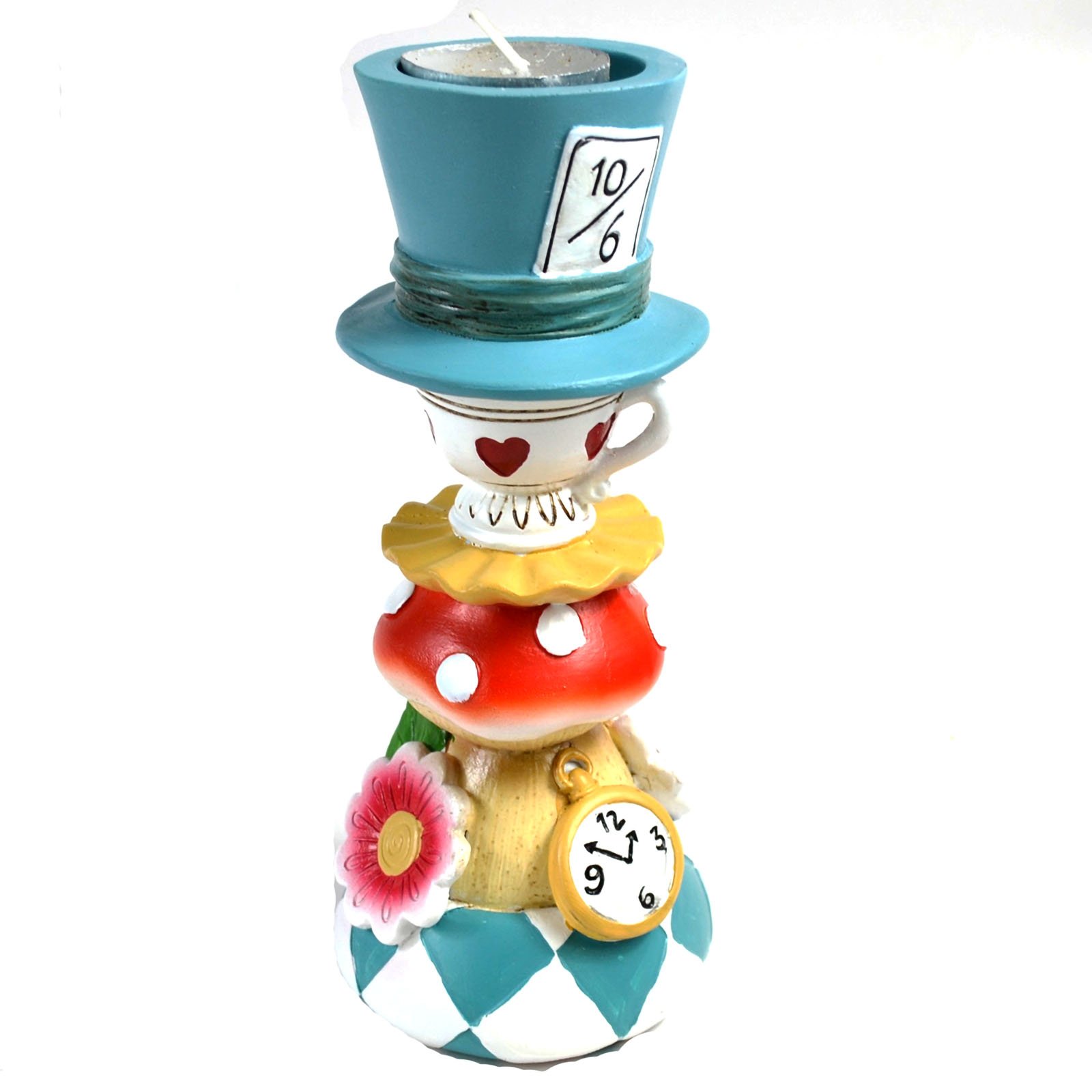 6 3/4" Alice Tea Party tealight holder (image for) 6 3/4" Alice Tea Party tealight holder