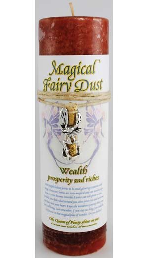 (image for) Wealth Pillar Candle with Fairy Dust Necklace - Click Image to Close