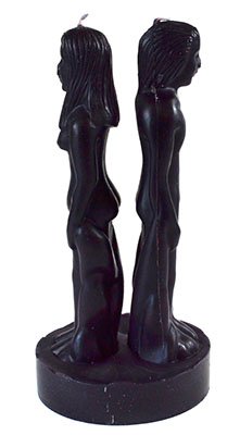 (image for) 8" Black Separation candle
