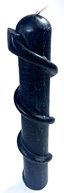 8" Black Snake candle (image for) 8" Black Snake candle