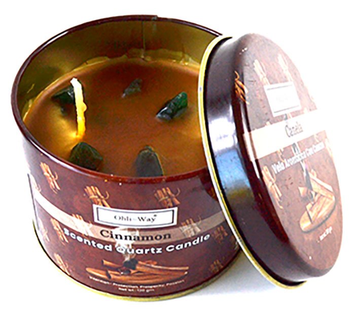 (image for) Canela (Cinnamon) quartz tin candle - Click Image to Close