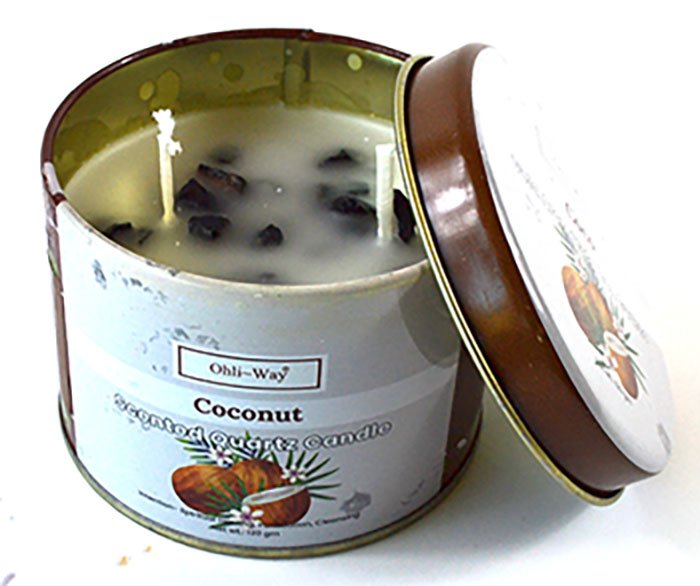 (image for) Coco (Coconut) quartz tin candle - Click Image to Close