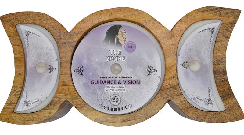 60 hr Crone Guidance & Vision triple moon candle (image for) 60 hr Crone Guidance & Vision triple moon candle