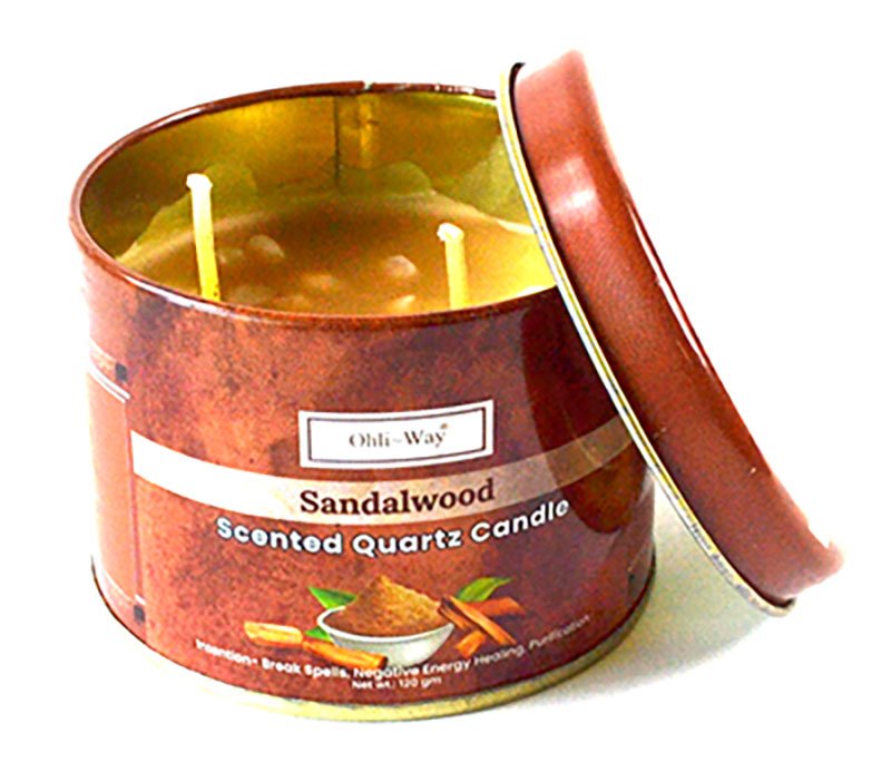 (image for) Sandalo (Sandalwood) quartz tin candle - Click Image to Close