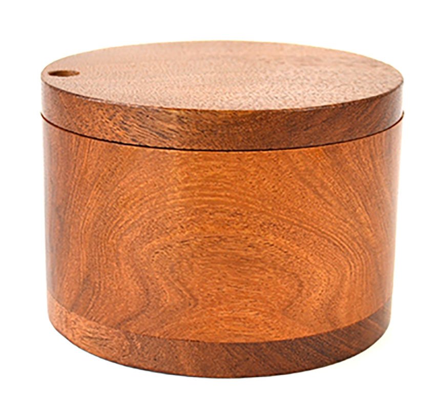 (image for) 3 3/4" Swivel cover acacia wood box - Click Image to Close