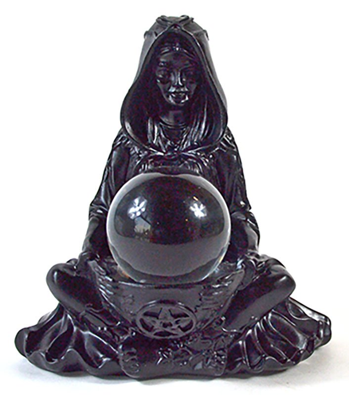 (image for) 50mm Clear gazing ball with Witch Women