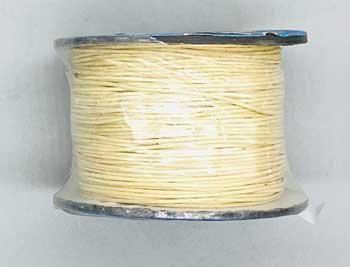 (image for) Cream Waxed Cotton cord 1mm 100 yds