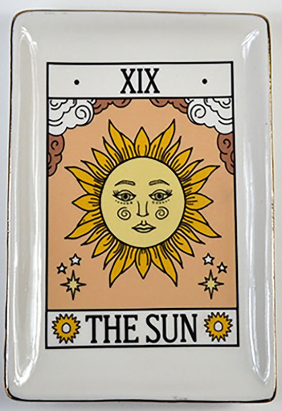 (image for) 4 1/2" x 6 1/2" Sun tarot dish