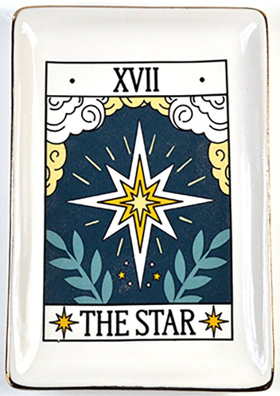 (image for) 4 1/2" x 6 1/2" Star tarot dish