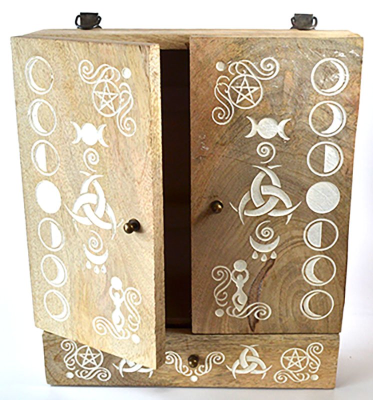 (image for) 11 1/2"x 9 3/4"x 2 1/2" Moon Phases hanging cabinet