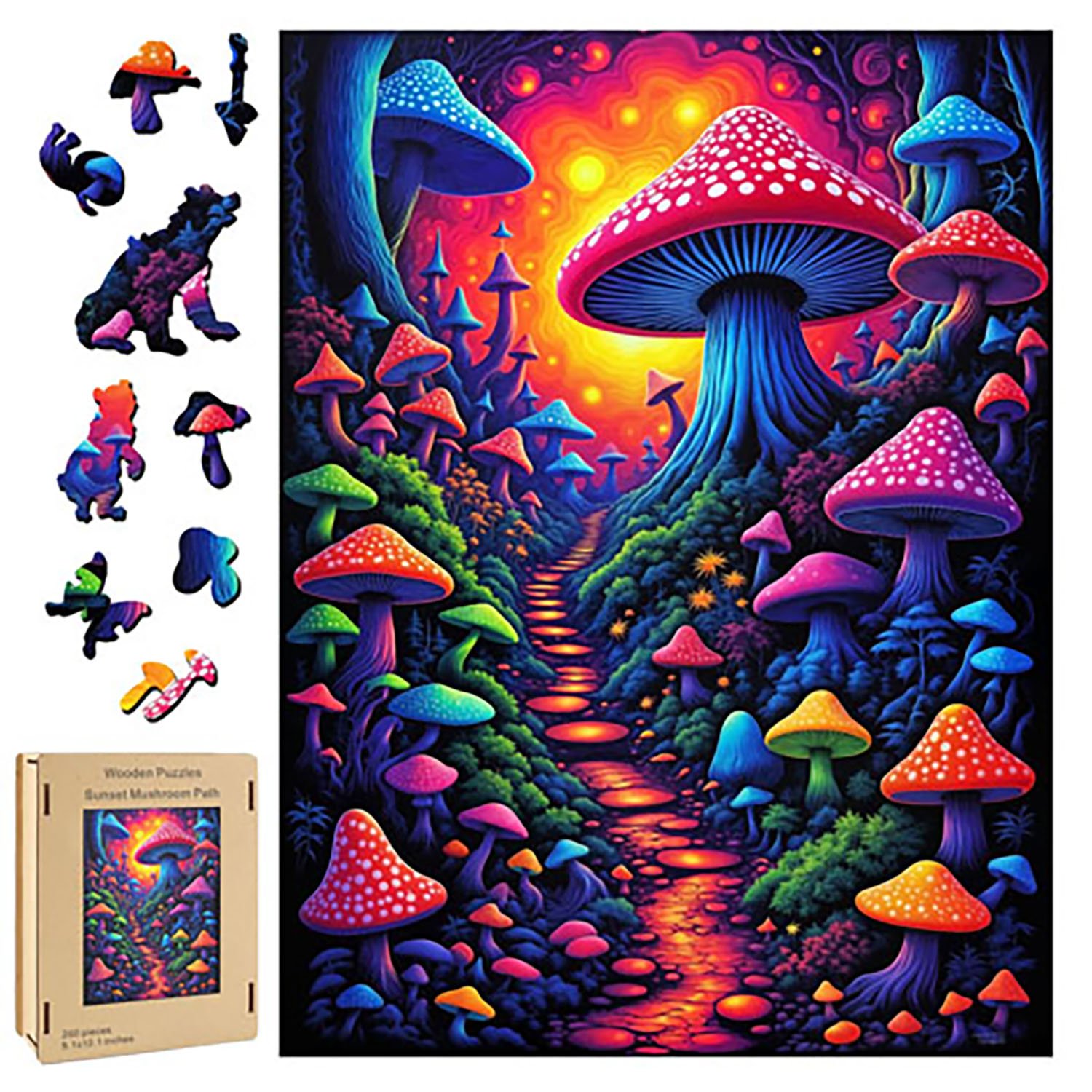 (image for) Mushroom wood puzzle