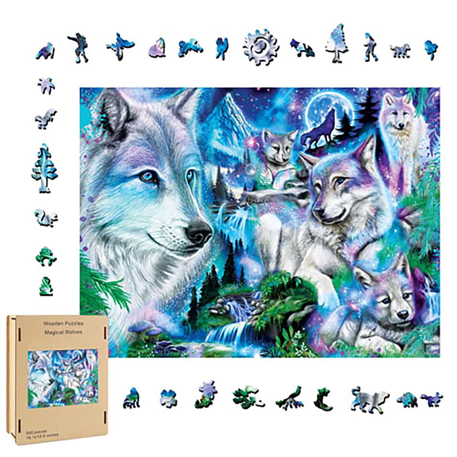 (image for) Wolves wood puzzle