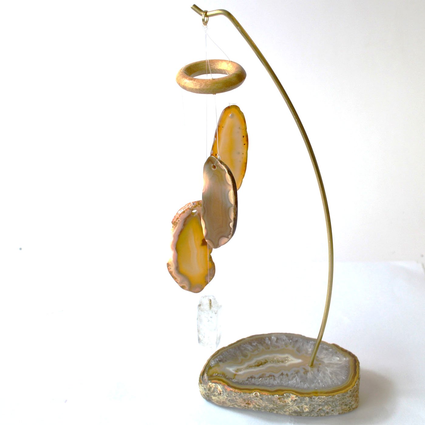 (image for) Agate Slices W/ Agate base table chime