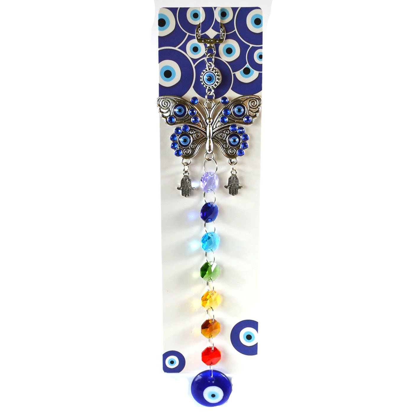 (image for) 11 7/4" Butterfly evil eye wall hanging