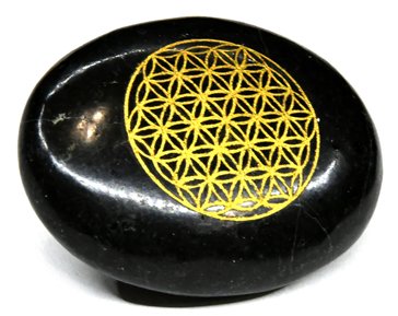 (image for) Tourmailne Flower of Life palm stone