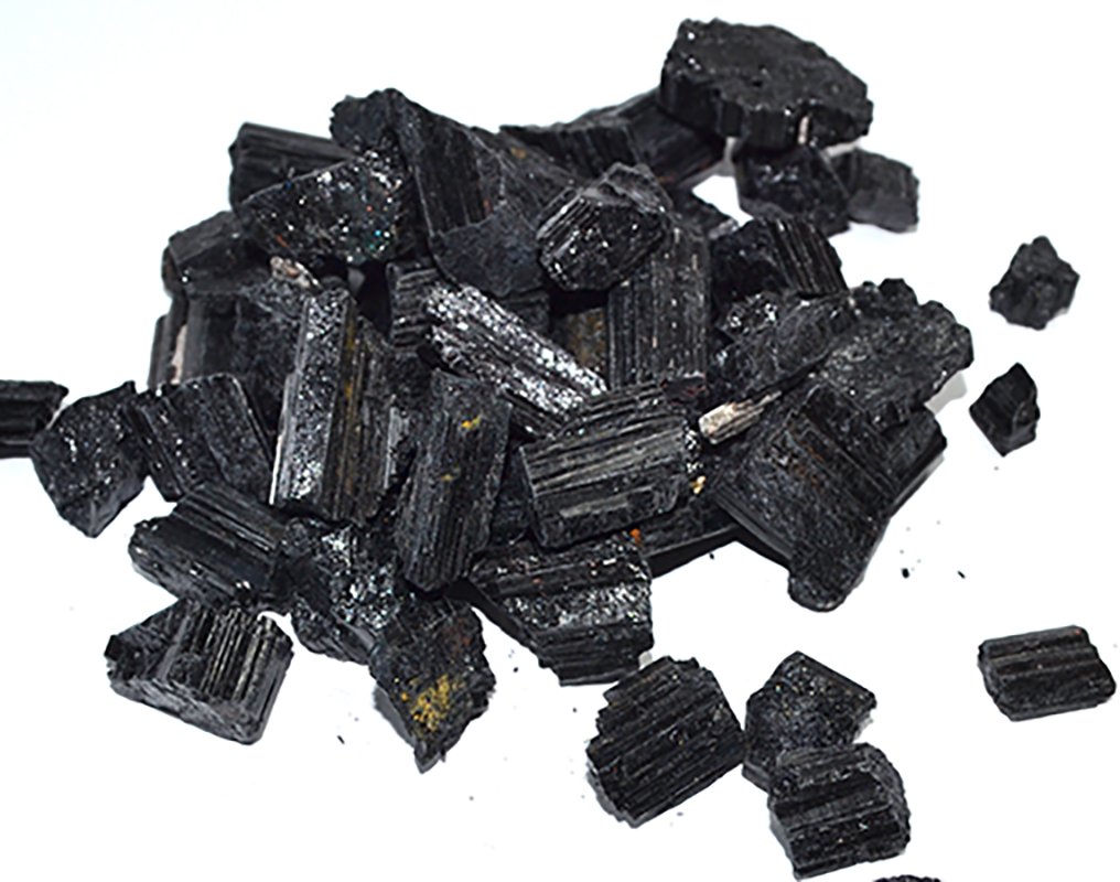 1 lb Tourmaline, Black untumbled stones (image for) 1 lb Tourmaline, Black untumbled stones