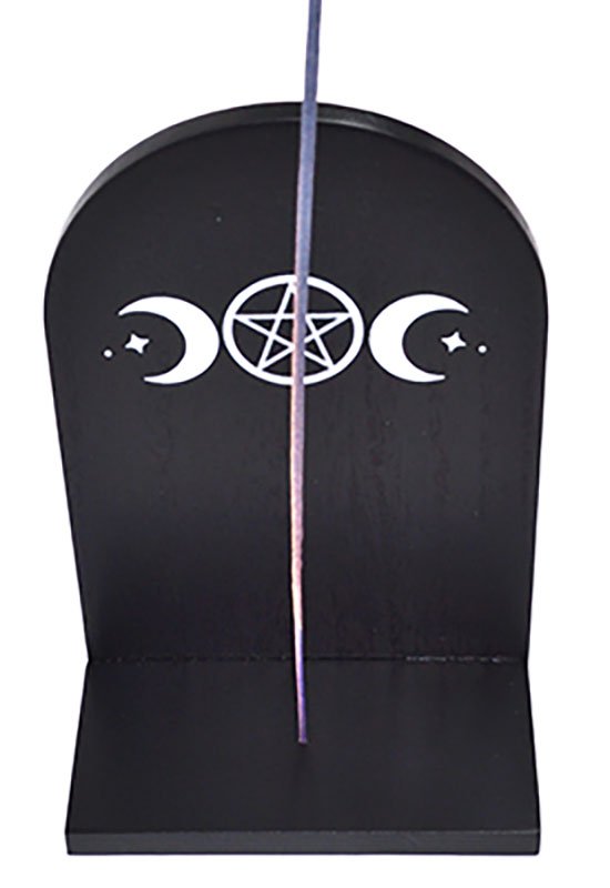 7 1/4" Triple Moon incense burner (image for) 7 1/4" Triple Moon incense burner