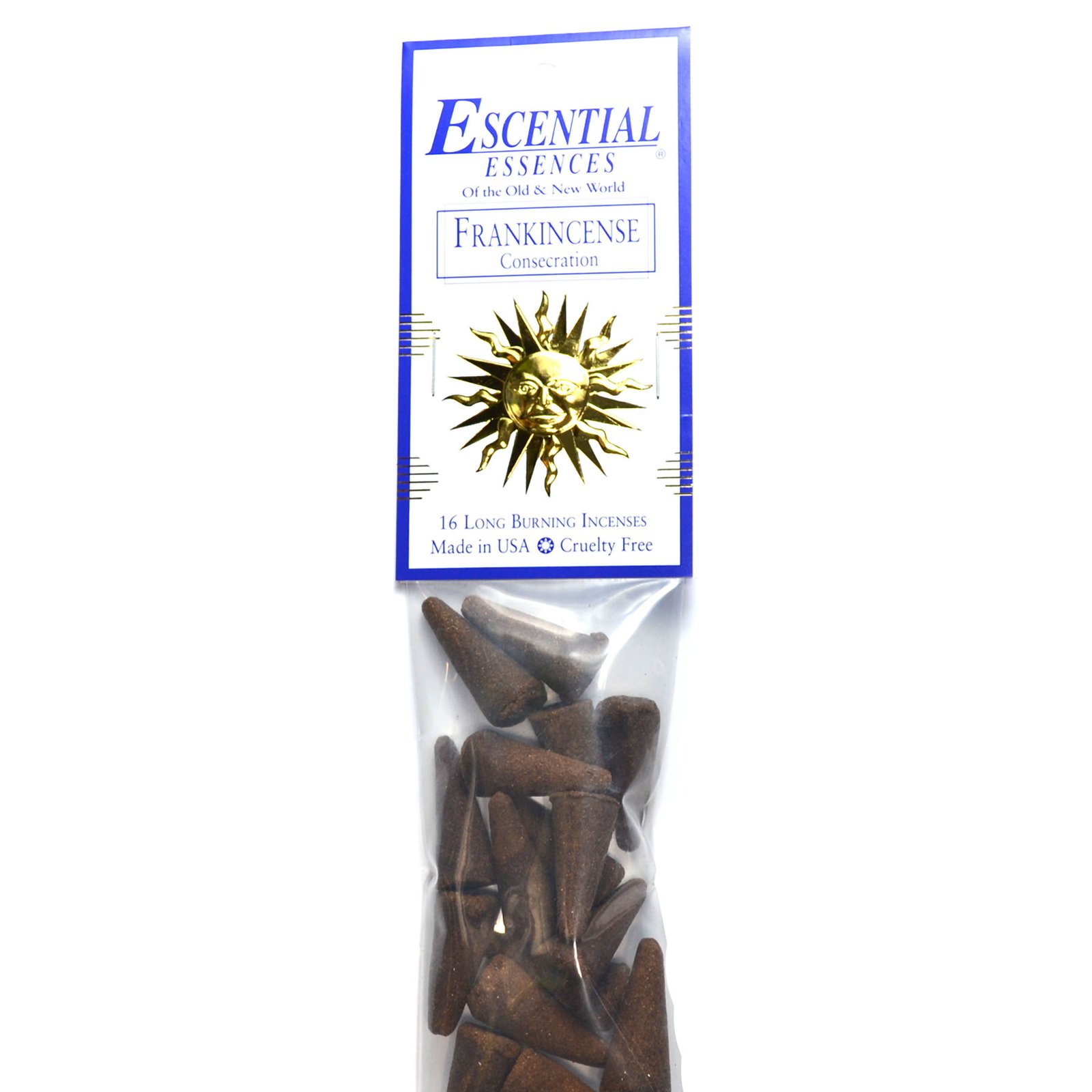 (image for) 16/pk Frankincense escential essences incense cones