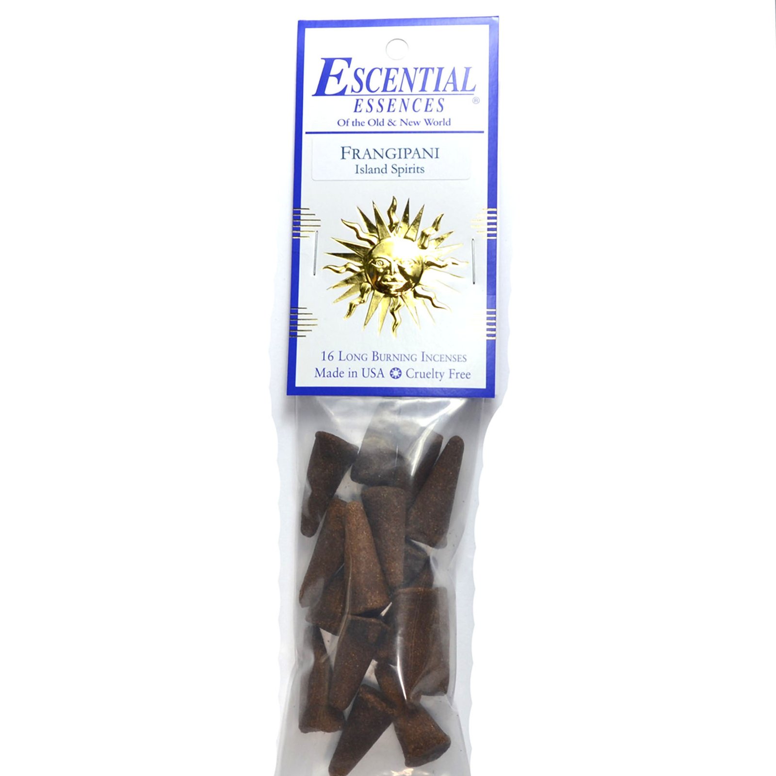 16/pk Frangipani escential essences incense cones (image for) 16/pk Frangipani escential essences incense cones