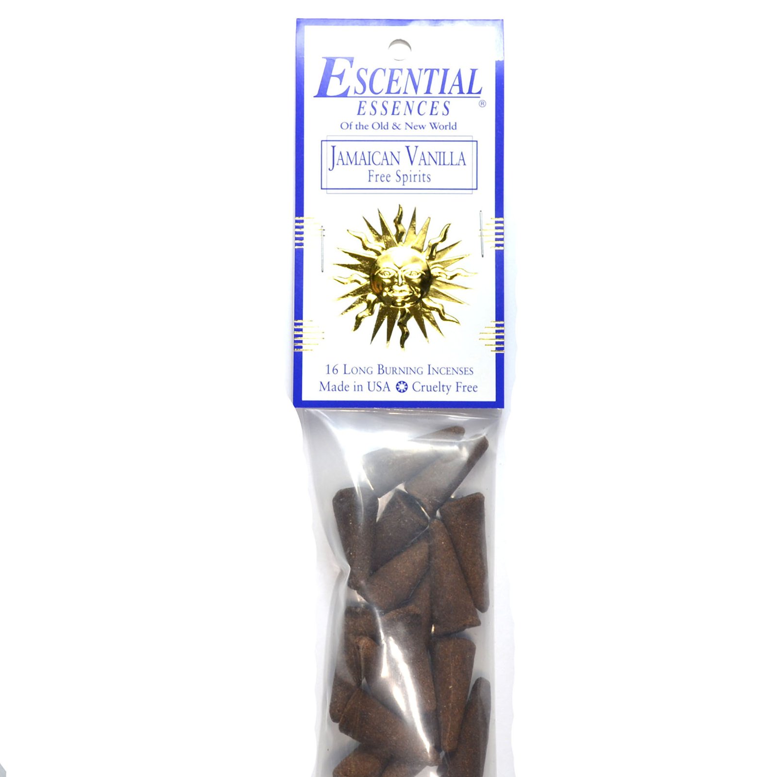 (image for) 16/pk Jamaican Vanilla escential essences incense cones