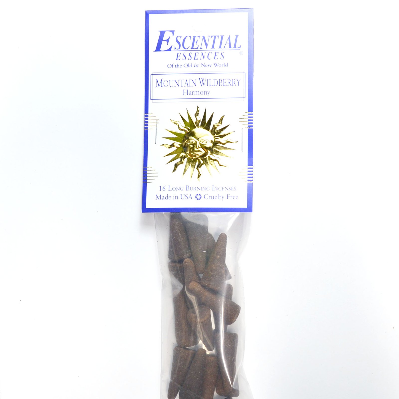 (image for) 16/pk Mountain Wildberry escential essences incense cones