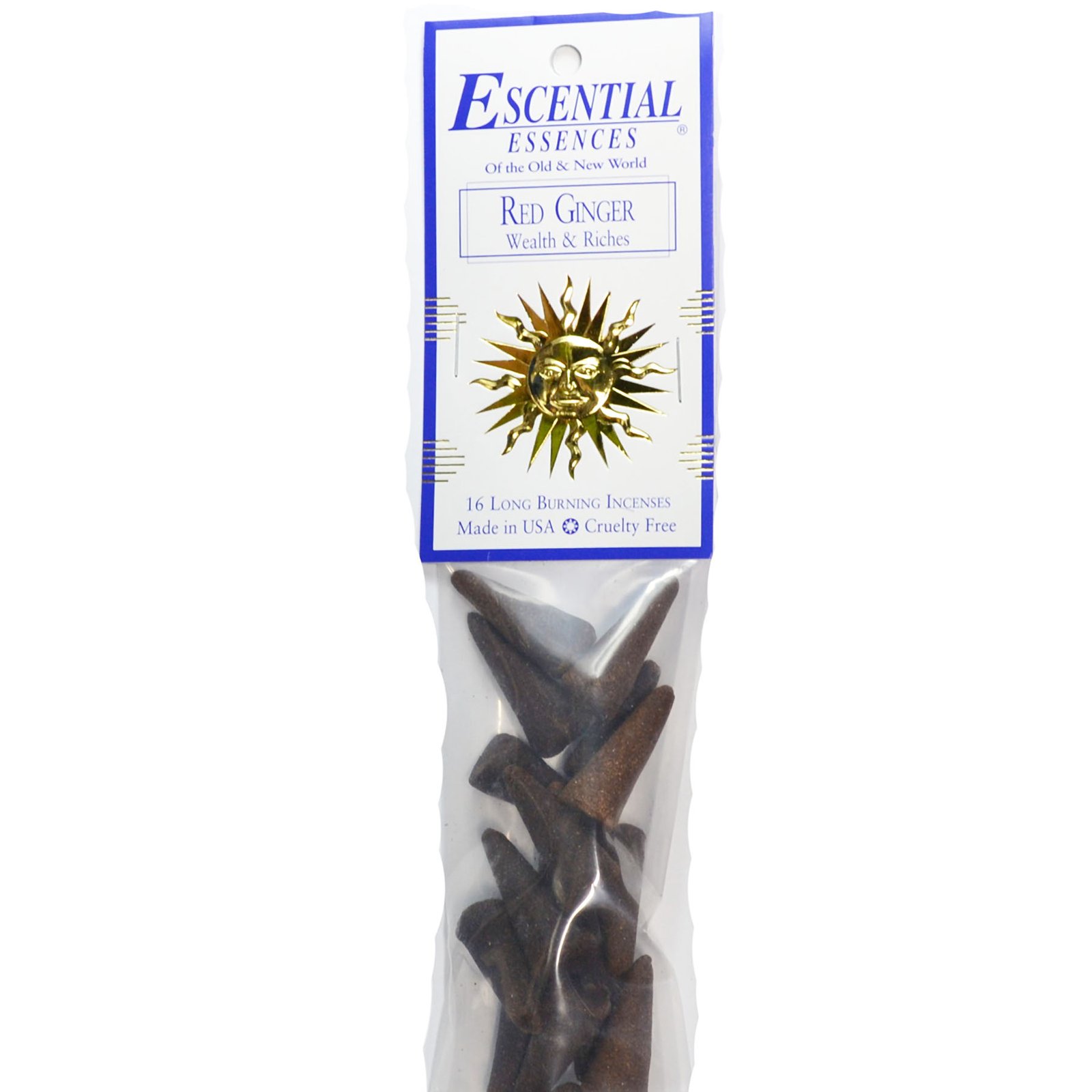 (image for) 16/pk Red Ginger escential essences incense cones