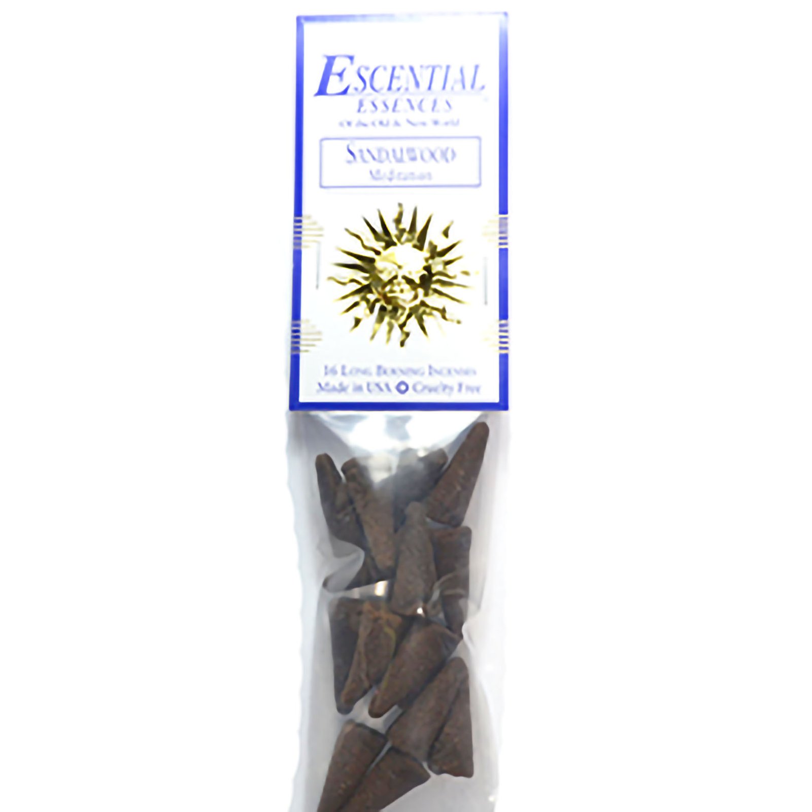 (image for) 16/pk Sandalwood escential essences incense cones