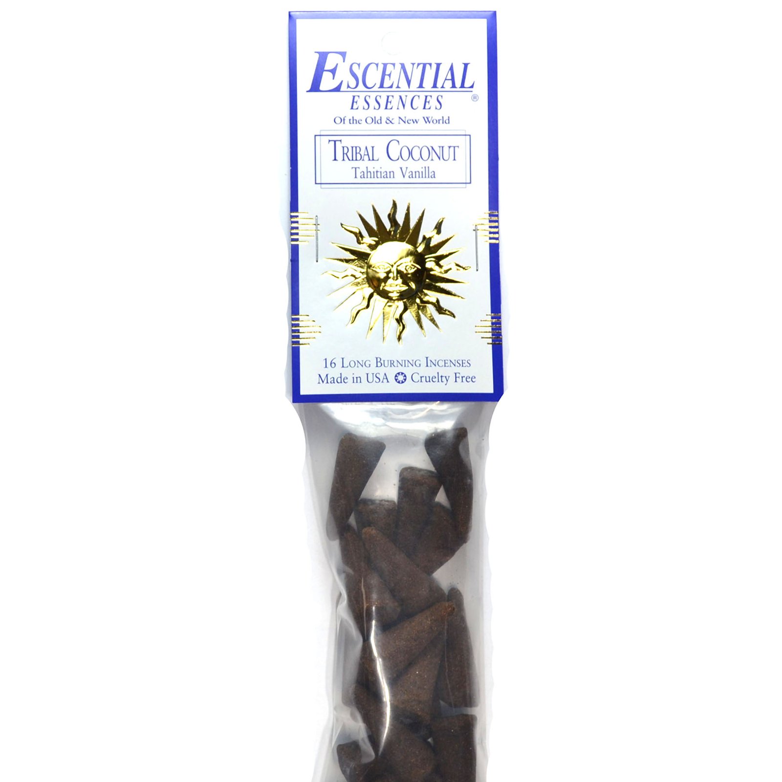 (image for) 16/pk Tribal Coconut escential essences incense cones