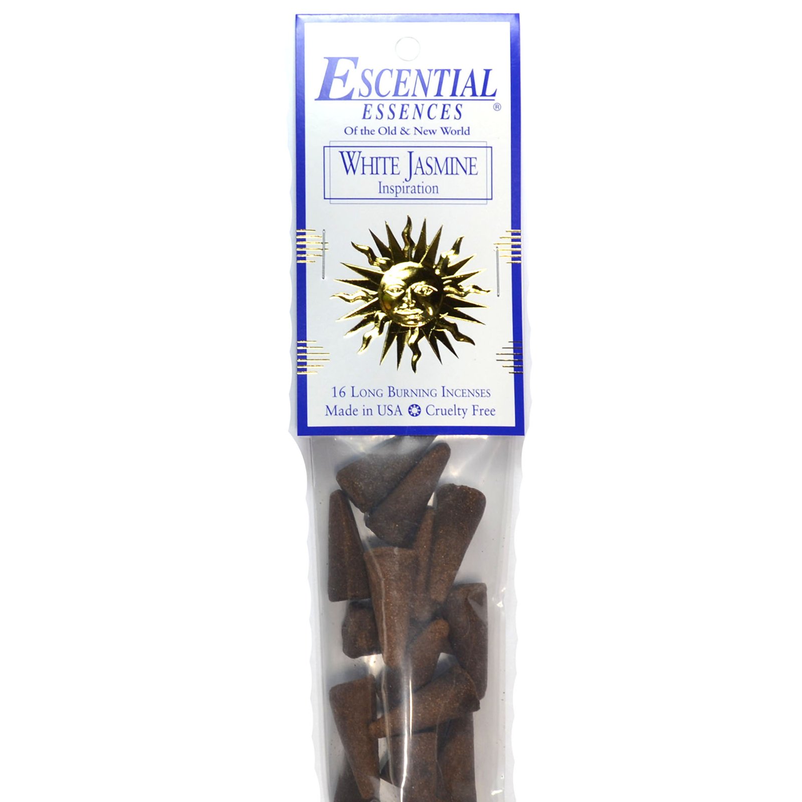 (image for) 16/pk White Jasmine escential essences incense cones