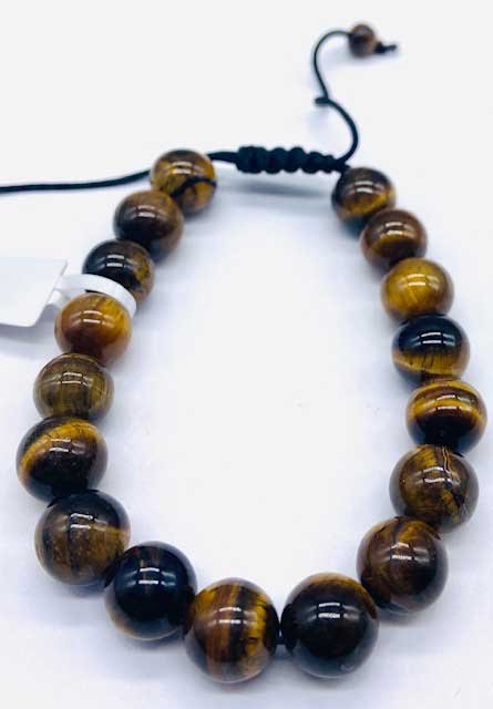 (image for) 10mm Tiger Eye, Yellow bracelet - Click Image to Close