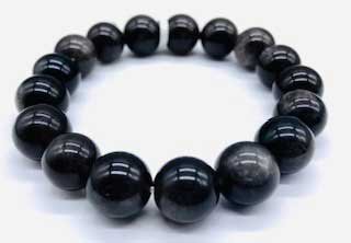 (image for) 12mm Obsidian, Smoky bracelet - Click Image to Close