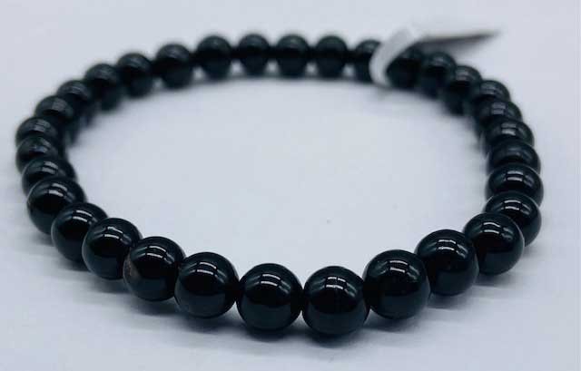 (image for) 6mm Tourmaline, Black bracelet - Click Image to Close