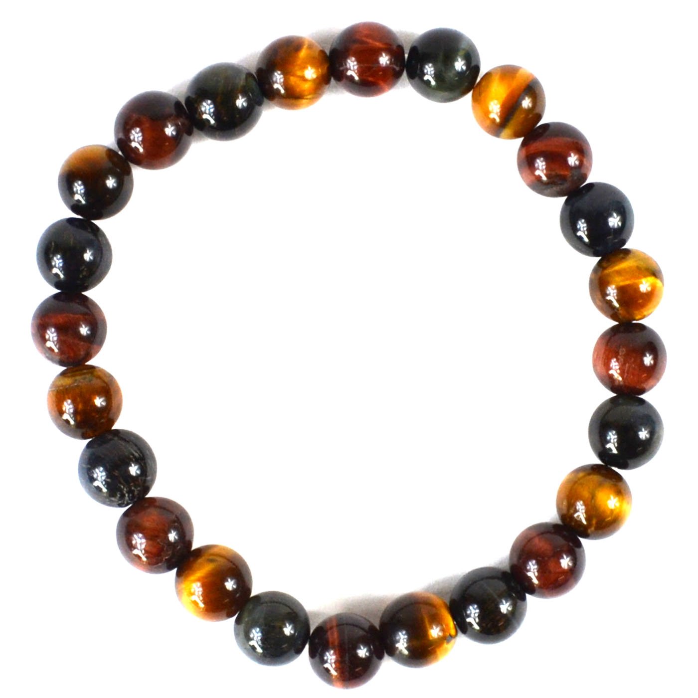 8mm Tiger Eye, Tricolor (image for) 8mm Tiger Eye, Tricolor