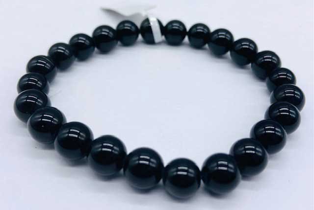 (image for) 8mm Rainbow Obsidian bracelet - Click Image to Close