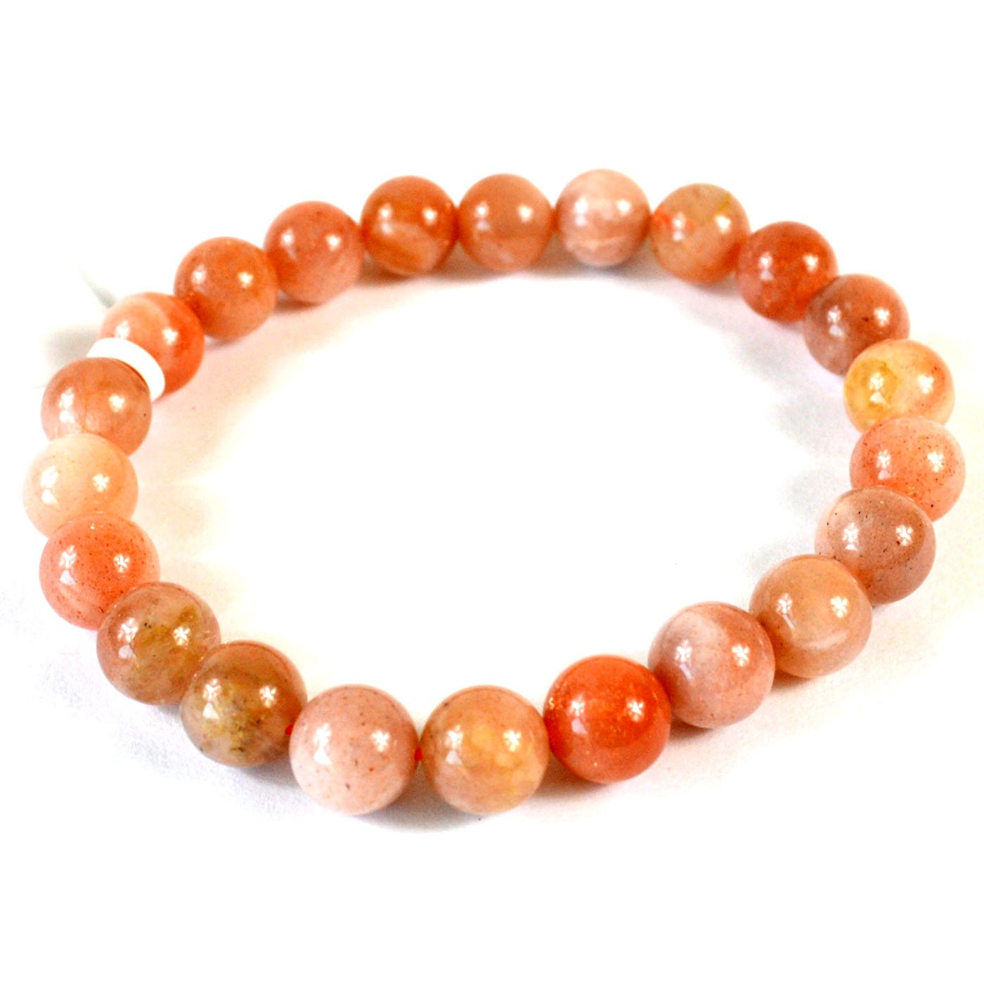 8mm Peach Moonstone bracelet (image for) 8mm Peach Moonstone bracelet