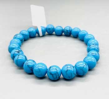 (image for) 8mm Turquoise, synthetic bracelet