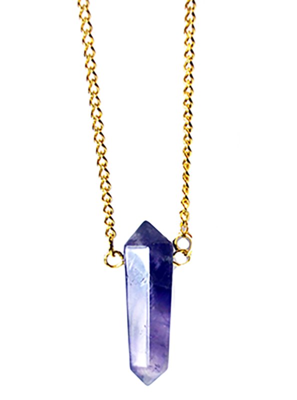 Amethyst double terminated W/ chain (image for) Amethyst double terminated W/ chain