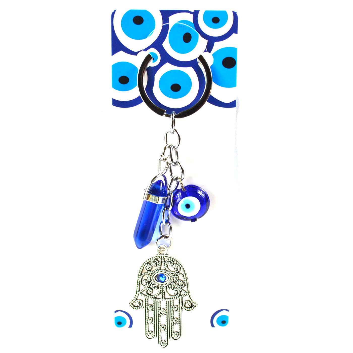 (image for) Hand of Fatima W/ Point evil eye keychain