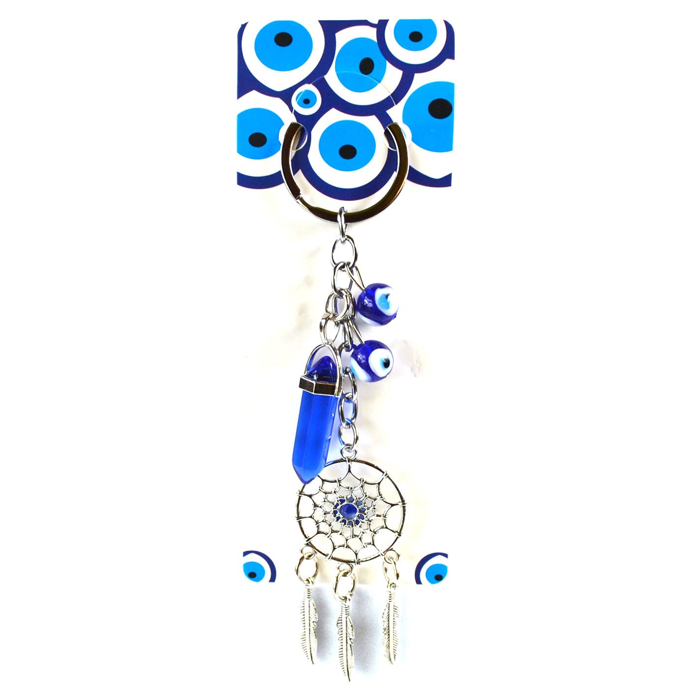 Dreamcatcher W/ Point evil eye keychain (image for) Dreamcatcher W/ Point evil eye keychain