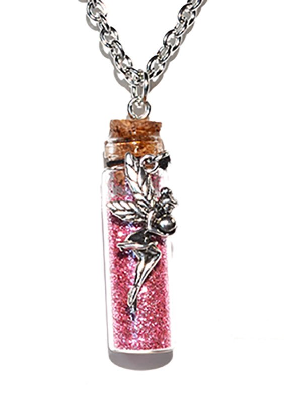 (image for) Fairy Pink glitter necklace - Click Image to Close